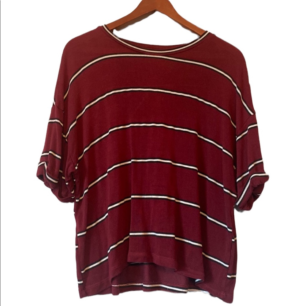 Lush Brand Striped Short Sleeve Top